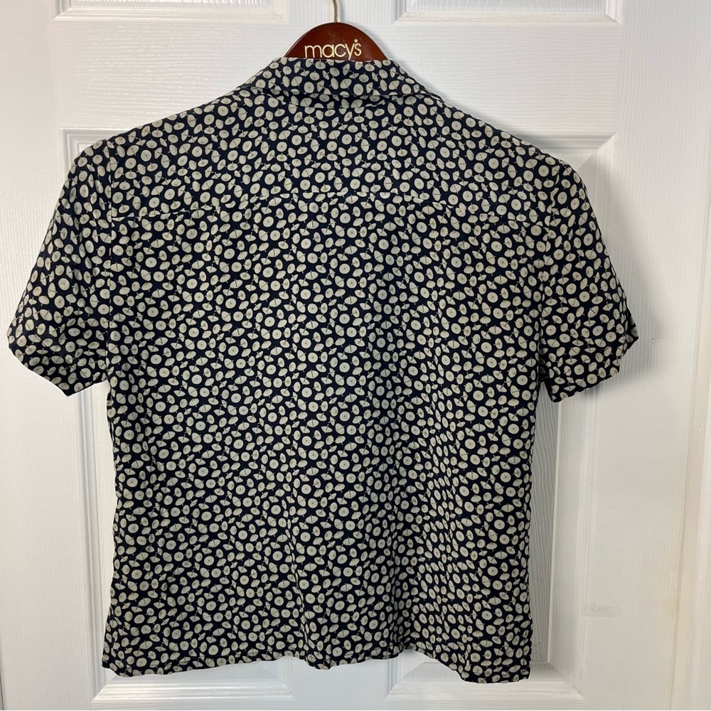 Linda Allard Ellen Tracy Vintage Women Patterned Shirt Blouse Silk Size 10 - Picture 8 of 10